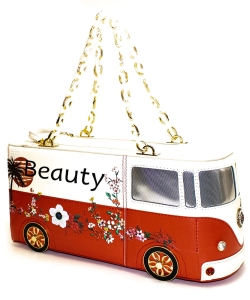 Beauty Bus Novelty Handbag 1039-Y RED